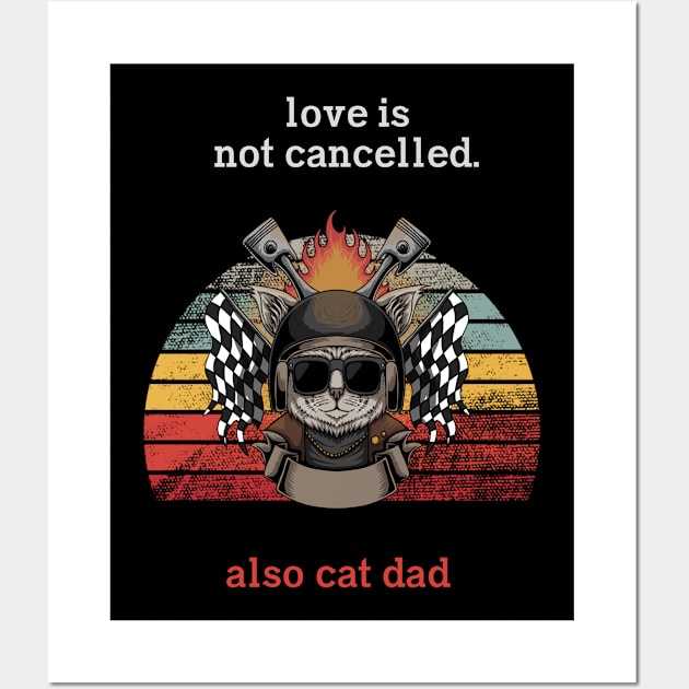 Cat t shirt - Also cat dad Wall Art by hobbystory